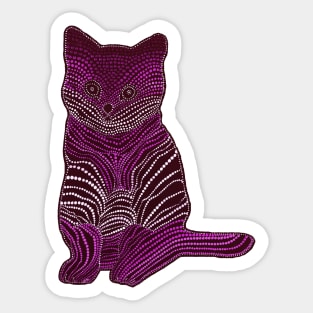 Meow Meow - Monochrome Magenta Sticker